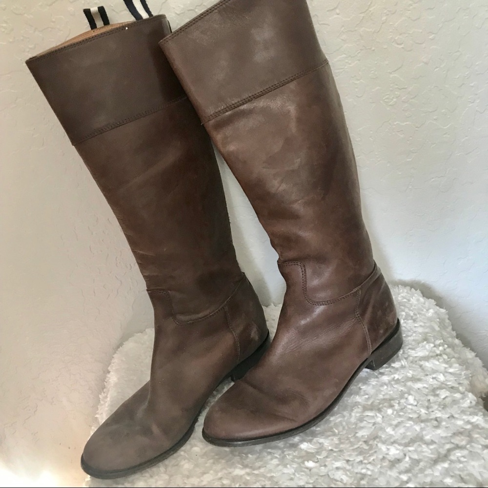 Medium Brown Leather Riding Boots EU 39 (US 8) Jigsaw